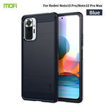 Custodia morbida in TPU in fibra di carbonio con trama spazzolata serie MOFI Gentleness, For Redmi K40 /K40 Pro /K40 Pro+/Poco F3, For Redmi Note 9s /Note 9 Pro /Note 9 Pro Max, For Xiaomi Redmi Note 10 / Note 10S, For Redmi Note 10 Pro / Note 10 Pro M...