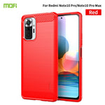 Custodia morbida in TPU in fibra di carbonio con trama spazzolata serie MOFI Gentleness, For Redmi K40 /K40 Pro /K40 Pro+/Poco F3, For Redmi Note 9s /Note 9 Pro /Note 9 Pro Max, For Xiaomi Redmi Note 10 / Note 10S, For Redmi Note 10 Pro / Note 10 Pro M...
