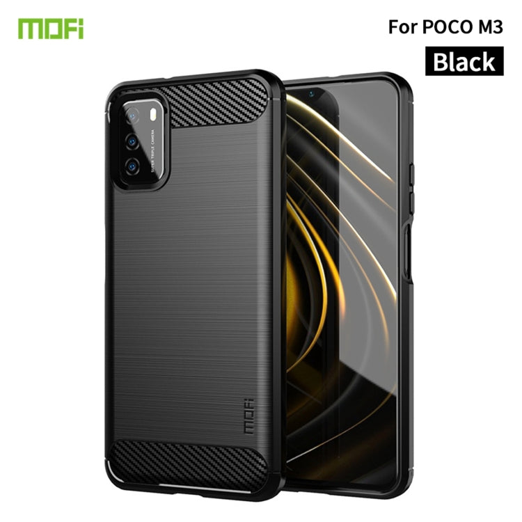 Custodia morbida in TPU in fibra di carbonio con trama spazzolata serie MOFI Gentleness, For Redmi K40 /K40 Pro /K40 Pro+/Poco F3, For Redmi Note 9s /Note 9 Pro /Note 9 Pro Max, For Xiaomi Redmi Note 10 / Note 10S, For Redmi Note 10 Pro / Note 10 Pro M...
