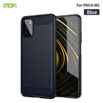 Custodia morbida in TPU in fibra di carbonio con trama spazzolata serie MOFI Gentleness, For Redmi K40 /K40 Pro /K40 Pro+/Poco F3, For Redmi Note 9s /Note 9 Pro /Note 9 Pro Max, For Xiaomi Redmi Note 10 / Note 10S, For Redmi Note 10 Pro / Note 10 Pro M...
