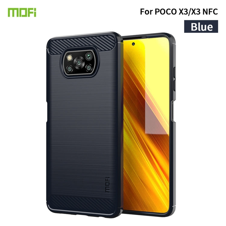 Custodia morbida in TPU in fibra di carbonio con trama spazzolata serie MOFI Gentleness, For Redmi K40 /K40 Pro /K40 Pro+/Poco F3, For Redmi Note 9s /Note 9 Pro /Note 9 Pro Max, For Xiaomi Redmi Note 10 / Note 10S, For Redmi Note 10 Pro / Note 10 Pro M...