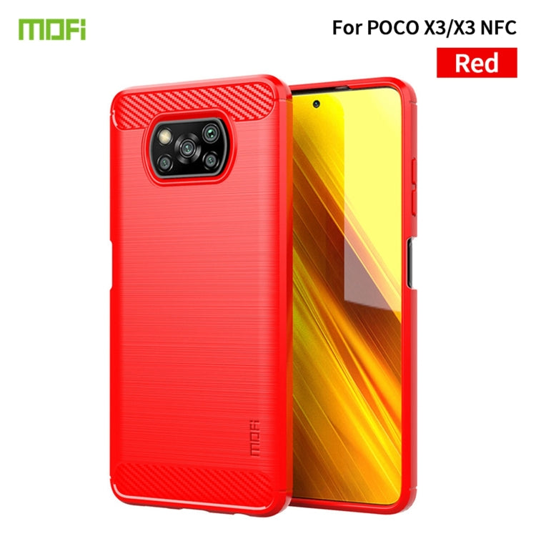 Custodia morbida in TPU in fibra di carbonio con trama spazzolata serie MOFI Gentleness, For Redmi K40 /K40 Pro /K40 Pro+/Poco F3, For Redmi Note 9s /Note 9 Pro /Note 9 Pro Max, For Xiaomi Redmi Note 10 / Note 10S, For Redmi Note 10 Pro / Note 10 Pro M...