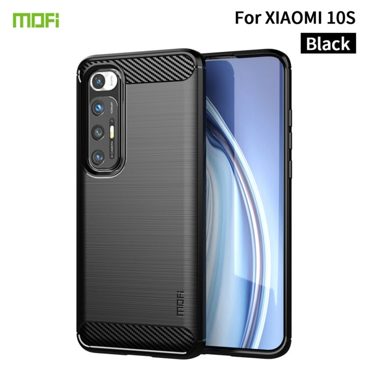 Custodia morbida in TPU in fibra di carbonio con trama spazzolata serie MOFI Gentleness, For Xiaomi Mi 10S, For?Xiaomi Mi 11, For Xiaomi Mi 11