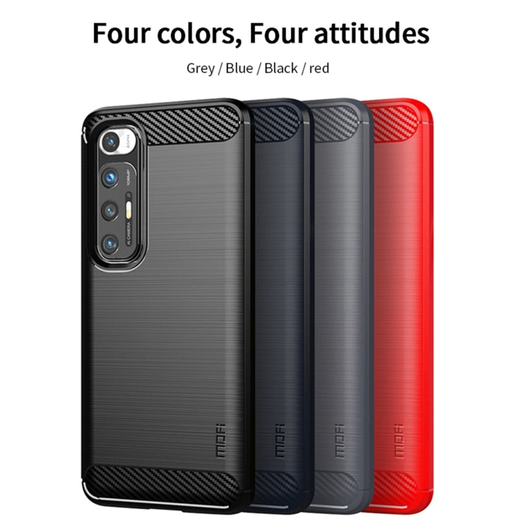 Custodia morbida in TPU in fibra di carbonio con trama spazzolata serie MOFI Gentleness, For Xiaomi Mi 10S, For?Xiaomi Mi 11, For Xiaomi Mi 11