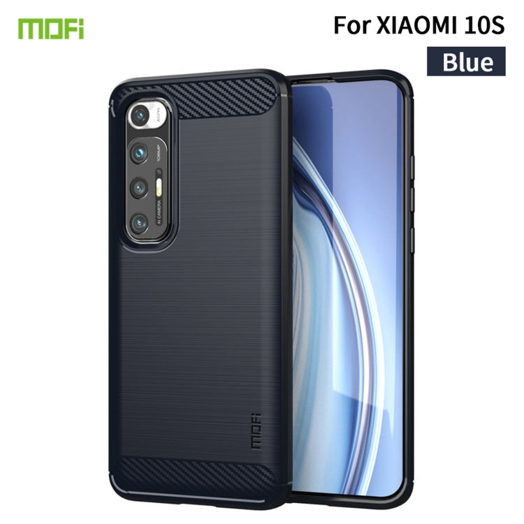 Custodia morbida in TPU in fibra di carbonio con trama spazzolata serie MOFI Gentleness, For Xiaomi Mi 10S, For?Xiaomi Mi 11, For Xiaomi Mi 11