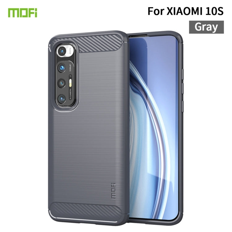 Custodia morbida in TPU in fibra di carbonio con trama spazzolata serie MOFI Gentleness, For Xiaomi Mi 10S, For?Xiaomi Mi 11, For Xiaomi Mi 11