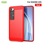 Custodia morbida in TPU in fibra di carbonio con trama spazzolata serie MOFI Gentleness, For Xiaomi Mi 10S, For?Xiaomi Mi 11, For Xiaomi Mi 11