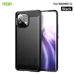 Custodia morbida in TPU in fibra di carbonio con trama spazzolata serie MOFI Gentleness, For Xiaomi Mi 10S, For?Xiaomi Mi 11, For Xiaomi Mi 11