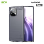 Custodia morbida in TPU in fibra di carbonio con trama spazzolata serie MOFI Gentleness, For Xiaomi Mi 10S, For?Xiaomi Mi 11, For Xiaomi Mi 11