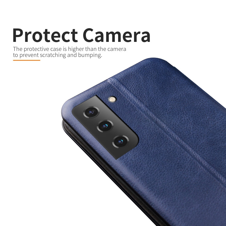Elettricità integrata che preme la custodia in pelle magnetica TPU + PU a trama retrò con slot per schede e supporto, For Samsung Galaxy S21+ 5G, For Samsung Galaxy S21  5G, For Samsung Galaxy S21 Ultra  5G, For Samsung Galaxy A72 5G/4G                ...