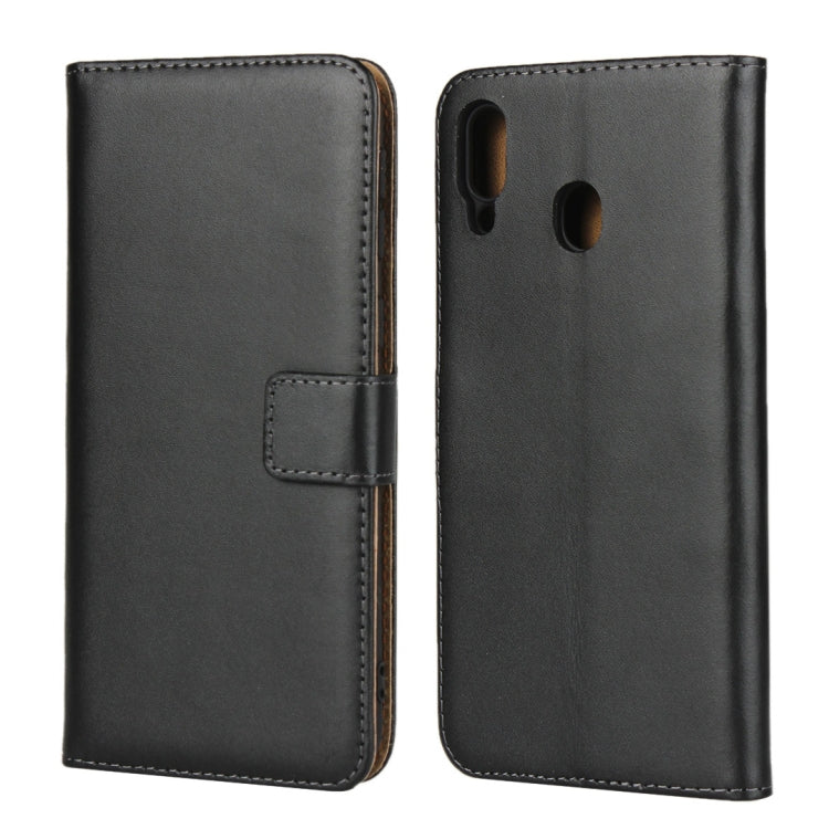 Fondina flip orizzontale in pelle per Samsung Galaxy M20 con chiusura magnetica e staffa e slot per schede e portafoglio, For Galaxy M20
