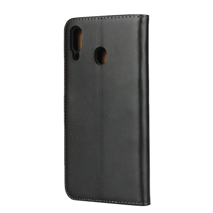 Fondina flip orizzontale in pelle per Samsung Galaxy M20 con chiusura magnetica e staffa e slot per schede e portafoglio, For Galaxy M20