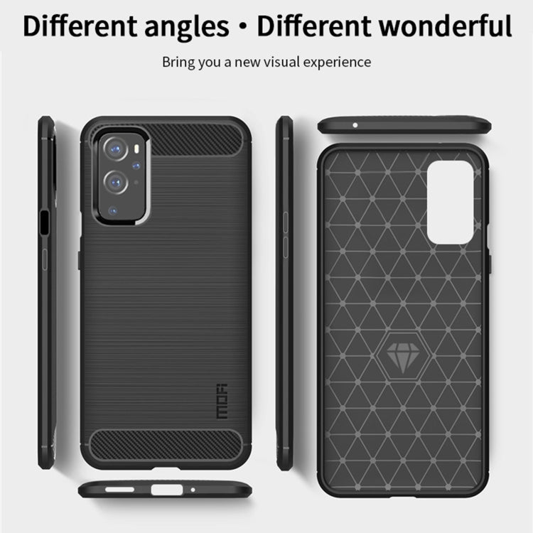 Custodia morbida TPU fibra carbonio per OnePlus 9