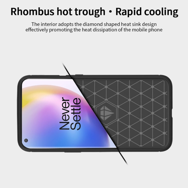 Custodia morbida TPU fibra carbonio per OnePlus 8 Pro