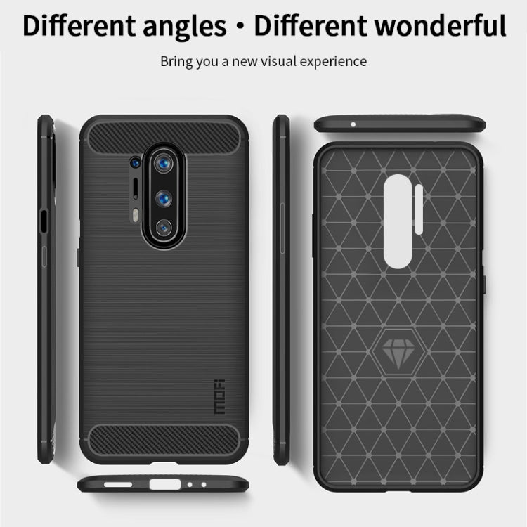 Custodia morbida TPU fibra carbonio per OnePlus 8 Pro