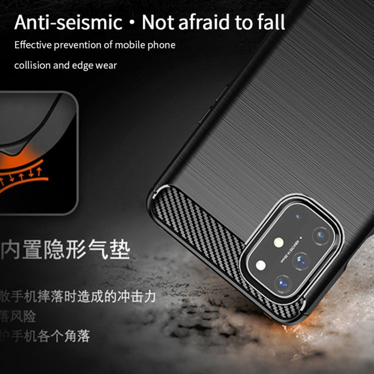 Custodia morbida TPU fibra carbonio per OnePlus 8T