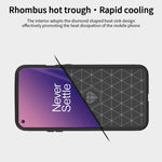 Custodia morbida TPU fibra carbonio per OnePlus 8T