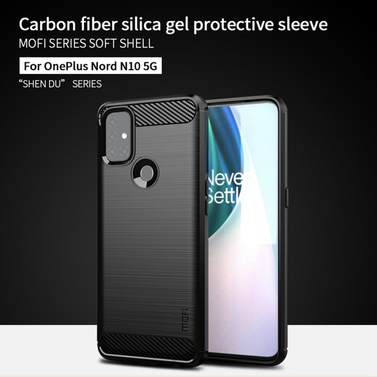 Custodia morbida TPU fibra carbonio per OnePlus Nord N10 5G