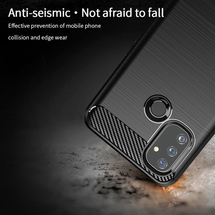 Custodia morbida TPU fibra carbonio per OnePlus Nord N100