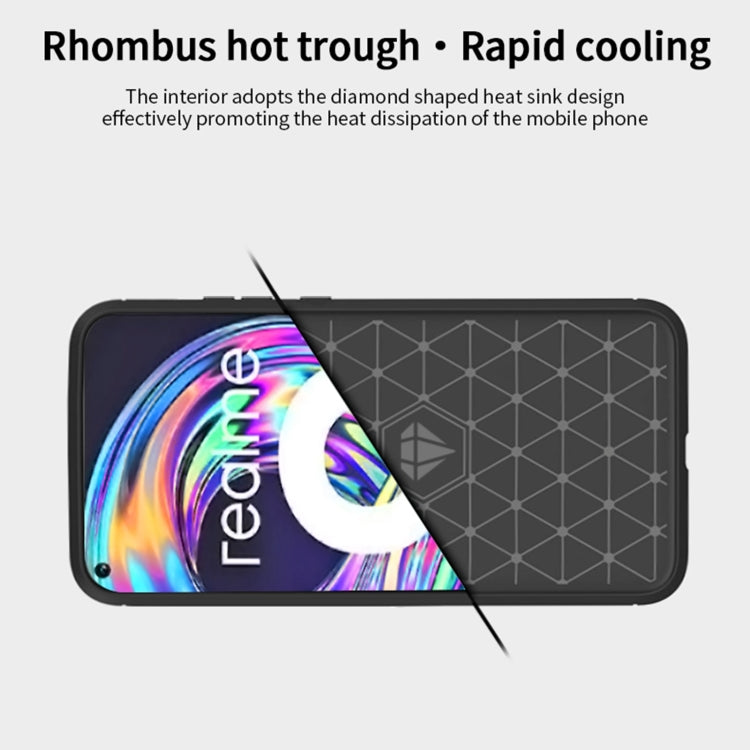 Per OPPO Realme 8/8 Pro MOFI Gentleness Series Custodia morbida in TPU in fibra di carbonio con texture spazzolata (nero), For OPPO Realme 8 / 8 Pro