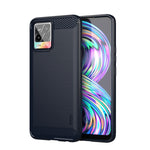 Per OPPO Realme 8/8 Pro MOFI Gentleness Series Custodia morbida in TPU in fibra di carbonio con texture spazzolata (nero), For OPPO Realme 8 / 8 Pro