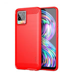 Per OPPO Realme 8/8 Pro MOFI Gentleness Series Custodia morbida in TPU in fibra di carbonio con texture spazzolata (nero), For OPPO Realme 8 / 8 Pro
