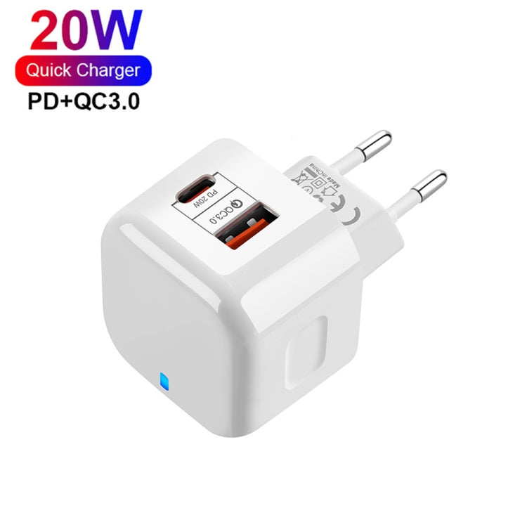 Caricabatteria da viaggio 20W PD3.0 + QC3.0 con cavo Micro USB