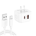 Caricabatterie da viaggio 20W PD3.0 + QC3.0 con cavo Type-C