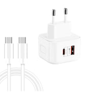 YSY-6087PD 20W PD3.0 + QC3.0 Caricabatterie da viaggio a doppia ricarica rapida con cavo dati da tipo C a tipo C, EU Plug, US Plug, UK Plug