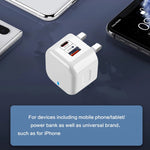 Caricabatterie da viaggio 20W PD3.0 + QC3.0 con cavo USB-C