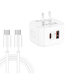Caricabatterie da viaggio 20W PD3.0 + QC3.0 con cavo USB-C