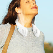Mini ventilatore da collo USB a mani libere - Ventilatore da collo indossabile con design per cuffie portatile ricaricabile, flusso d'aria a 3 livelli, rotazione libera a 360 gradi Perfetto per sport, ufficio e attività all'aperto
