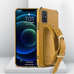 Custodia in pelle con motivo coccodrillo in TPU elettrolitico con cinturino da polso, For Samsung Galaxy A02, For Samsung  Galaxy A02s (EU Version), For Samsung Galaxy A12, For Samsung Galaxy A21S, For Samsung Galaxy A32 4G, For Samsung Galaxy S20 FE  ...