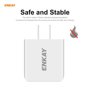 ENKAY Hat-Prince U090 20W PD + QC 3.0 Adattatore di alimentazione portatile per caricabatterie da viaggio a ricarica rapida a doppia porta, presa americana