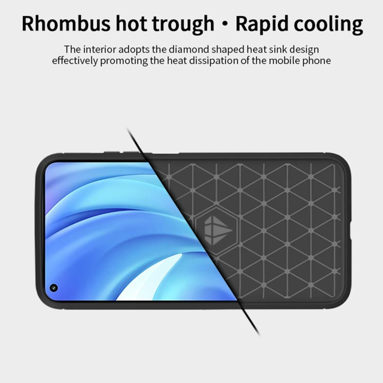Custodia morbida in TPU in fibra di carbonio con trama spazzolata serie MOFI Gentleness, For Xiaomi Mi 11 Lite, For Xiaomi Mi 11 Pro, For OnePlus 9R