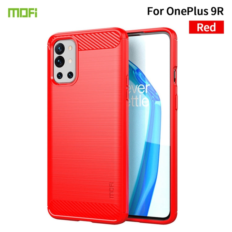 Custodia morbida in TPU in fibra di carbonio con trama spazzolata serie MOFI Gentleness, For Xiaomi Mi 11 Lite, For Xiaomi Mi 11 Pro, For OnePlus 9R