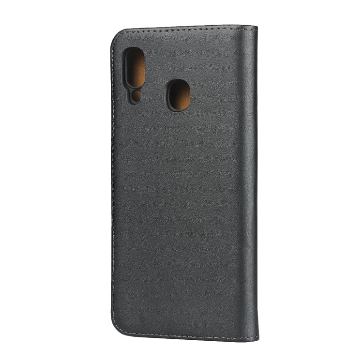 Fondina flip orizzontale in pelle per Samsung Galaxy A30/A20 con chiusura magnetica e staffa e slot per schede e portafoglio, For Galaxy A30