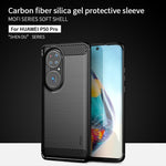 Custodia morbida in TPU in fibra di carbonio con trama spazzolata serie MOFI Gentleness, For Huawei P50 Pro, For Xiaomi Mi 11 Ultra, For OnePlus 8
