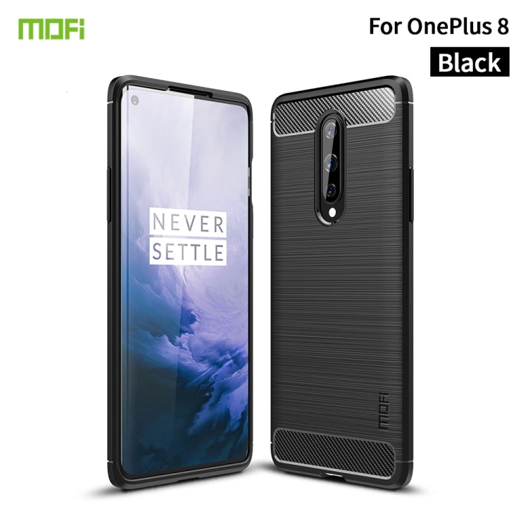 Custodia morbida in TPU in fibra di carbonio con trama spazzolata serie MOFI Gentleness, For Huawei P50 Pro, For Xiaomi Mi 11 Ultra, For OnePlus 8