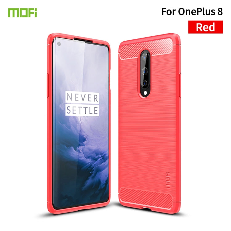 Custodia morbida in TPU in fibra di carbonio con trama spazzolata serie MOFI Gentleness, For Huawei P50 Pro, For Xiaomi Mi 11 Ultra, For OnePlus 8