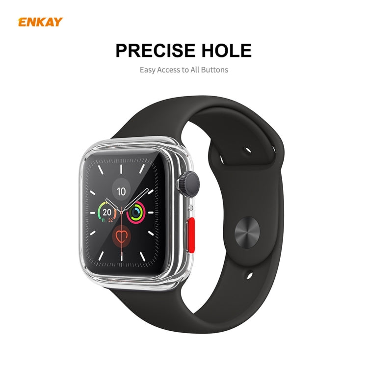 ENKAY Hat-principe Custodia in TPU a copertura totale + protezione in vetro temperato per Apple Watch Series 6/5/4 / SE 44mm, For Apple Watch Series 6 / 5 / 4 / SE 44mm