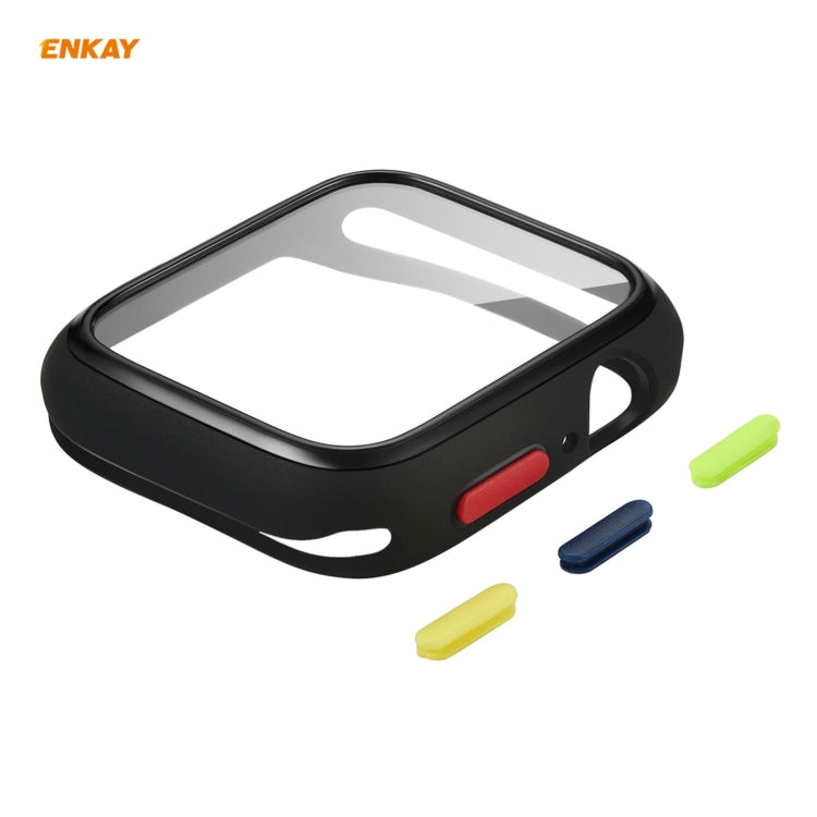 ENKAY Hat-principe Custodia in TPU a copertura totale + protezione in vetro temperato per Apple Watch Series 6/5/4 / SE 44mm, For Apple Watch Series 6 / 5 / 4 / SE 44mm