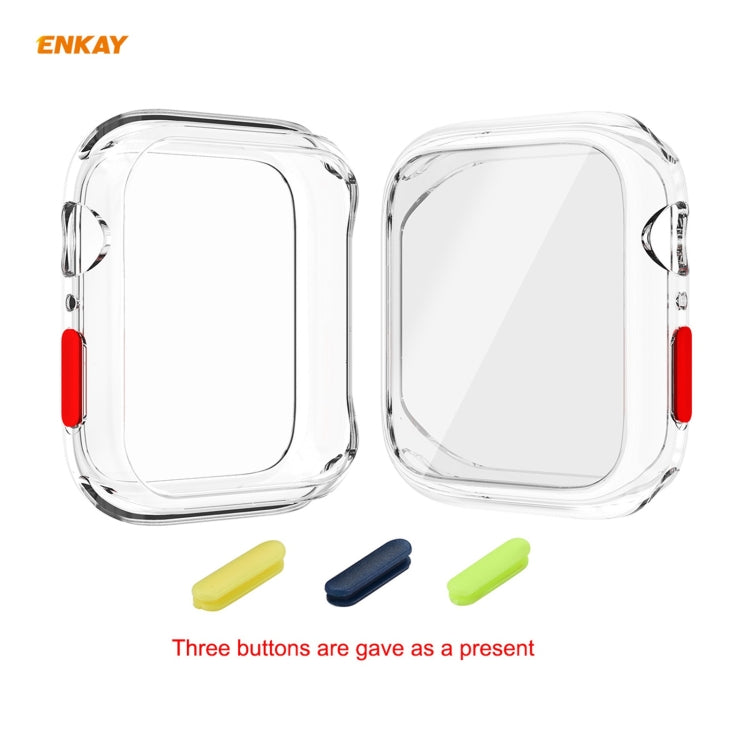 ENKAY Hat-prince Custodia in TPU a copertura totale + protezione in vetro temperato per Apple Watch Series 6/5/4 / SE 40mm, For Apple Watch Series 6 / 5 / 4 / SE 40mm