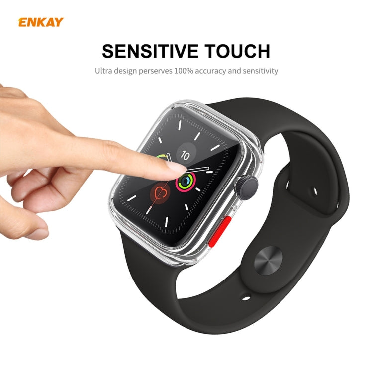 ENKAY Hat-prince Custodia in TPU a copertura totale + protezione in vetro temperato per Apple Watch Series 6/5/4 / SE 40mm, For Apple Watch Series 6 / 5 / 4 / SE 40mm