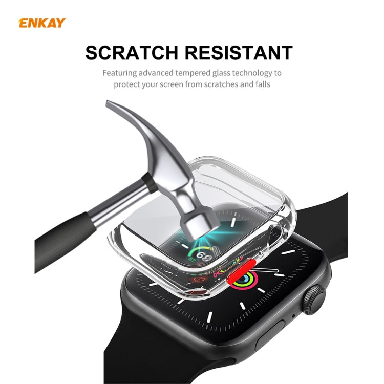 ENKAY Hat-prince Custodia in TPU a copertura totale + protezione in vetro temperato per Apple Watch Series 6/5/4 / SE 40mm, For Apple Watch Series 6 / 5 / 4 / SE 40mm