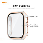 ENKAY Hat-Prince Custodia per PC galvanizzata a copertura totale + protezione in vetro temperato per Apple Watch Series 6/5/4 / SE 40mm, For Apple Watch Series 6 / 5 / 4 / SE 40mm