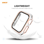 ENKAY Hat-Prince Custodia per PC galvanizzata a copertura totale + protezione in vetro temperato per Apple Watch Series 6/5/4 / SE 40mm, For Apple Watch Series 6 / 5 / 4 / SE 40mm