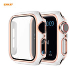 ENKAY Hat-Prince Custodia per PC galvanizzata a copertura totale + protezione in vetro temperato per Apple Watch Series 6/5/4 / SE 44mm, For Apple Watch Series 6 / 5 / 4 / SE 44mm