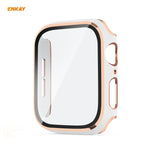 ENKAY Hat-Prince Custodia per PC galvanizzata a copertura totale + protezione in vetro temperato per Apple Watch Series 6/5/4 / SE 44mm, For Apple Watch Series 6 / 5 / 4 / SE 44mm