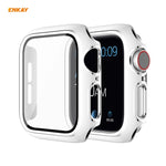 ENKAY Hat-Prince Custodia per PC galvanizzata a copertura totale + protezione in vetro temperato per Apple Watch Series 6/5/4 / SE 44mm, For Apple Watch Series 6 / 5 / 4 / SE 44mm